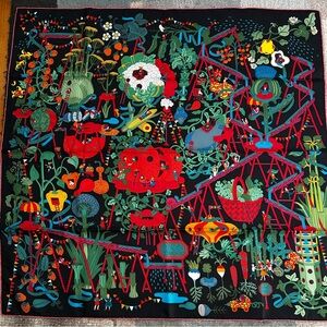 HERMES~Le Potager Extraordinaire~Pierre Marie~100% Silk~Scarf~90cm~Box~France